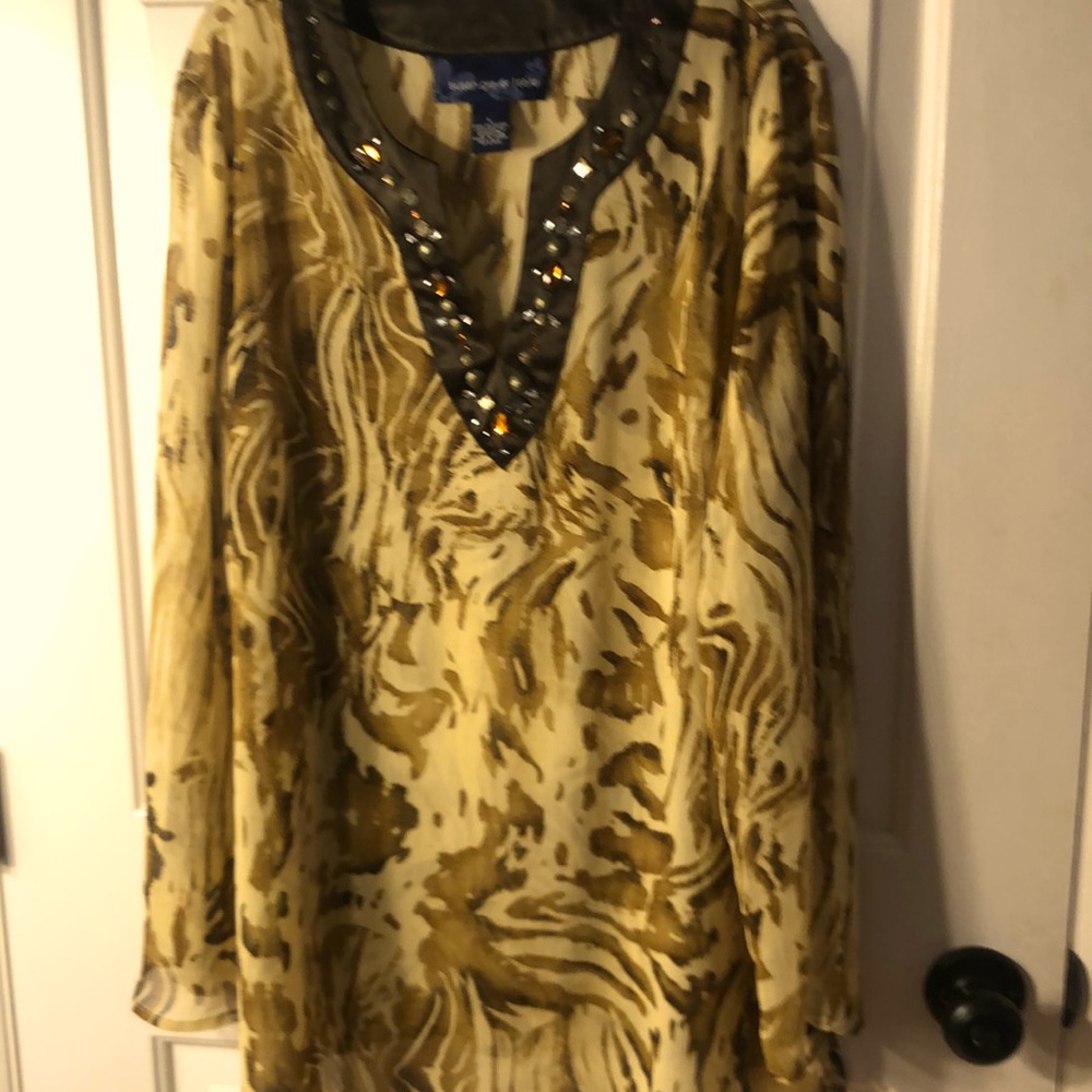 Beautiful sheer top with gems